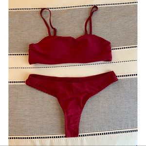 NWT // Burgundy Bralette Bikini